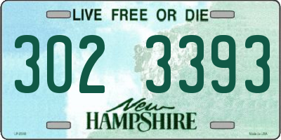 NH license plate 3023393