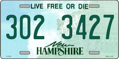 NH license plate 3023427