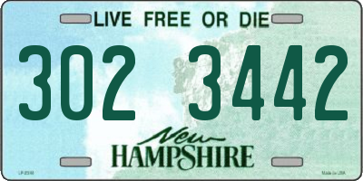 NH license plate 3023442