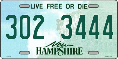 NH license plate 3023444