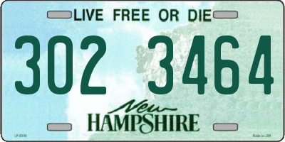 NH license plate 3023464
