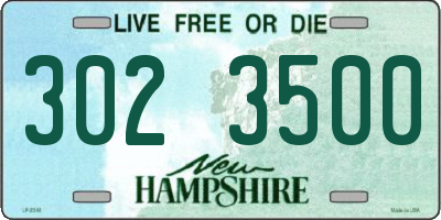 NH license plate 3023500