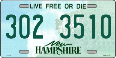 NH license plate 3023510