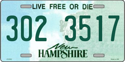 NH license plate 3023517