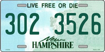 NH license plate 3023526