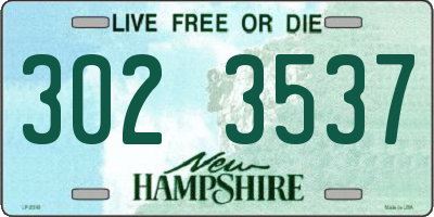 NH license plate 3023537