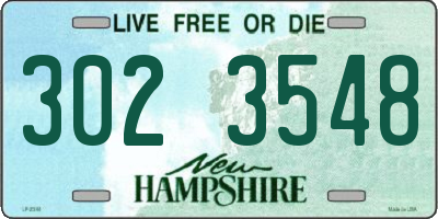NH license plate 3023548
