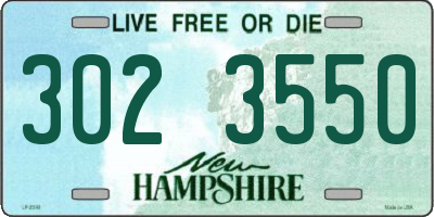NH license plate 3023550