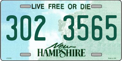 NH license plate 3023565