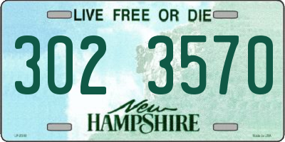 NH license plate 3023570