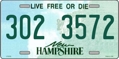 NH license plate 3023572