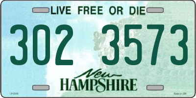 NH license plate 3023573