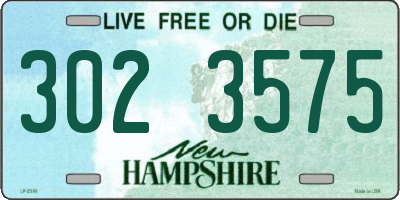 NH license plate 3023575
