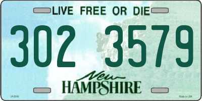 NH license plate 3023579