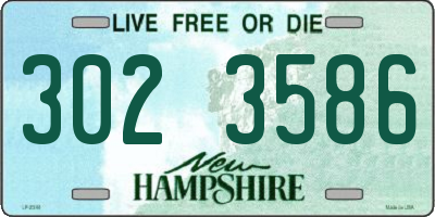 NH license plate 3023586