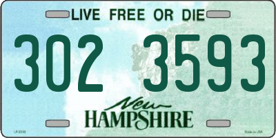 NH license plate 3023593