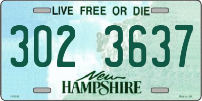 NH license plate 3023637