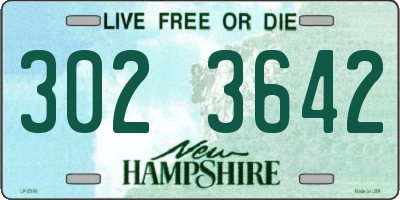 NH license plate 3023642