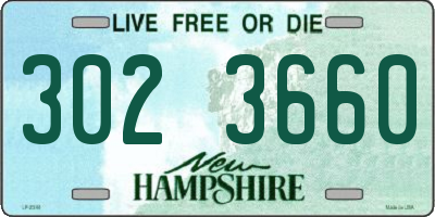 NH license plate 3023660