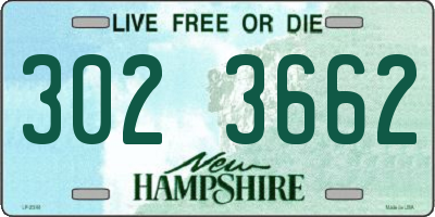 NH license plate 3023662