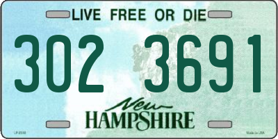 NH license plate 3023691