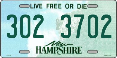 NH license plate 3023702