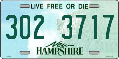 NH license plate 3023717