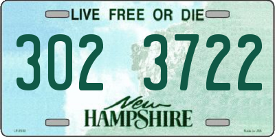 NH license plate 3023722
