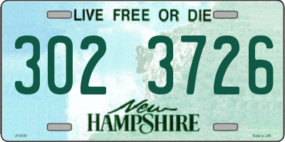 NH license plate 3023726