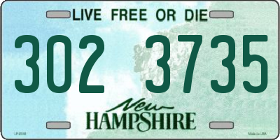 NH license plate 3023735