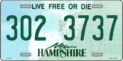 NH license plate 3023737