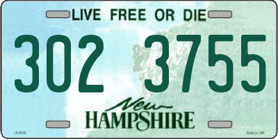 NH license plate 3023755