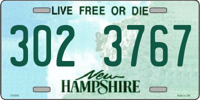 NH license plate 3023767
