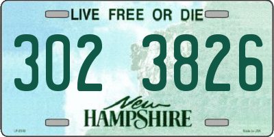 NH license plate 3023826
