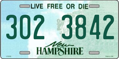 NH license plate 3023842