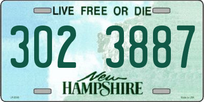 NH license plate 3023887