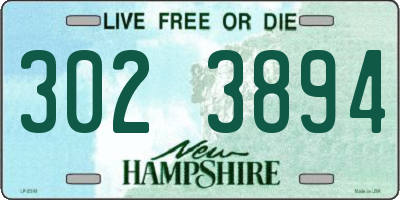 NH license plate 3023894
