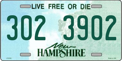 NH license plate 3023902