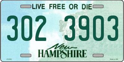 NH license plate 3023903