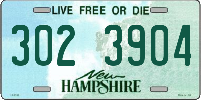 NH license plate 3023904