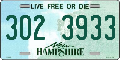 NH license plate 3023933