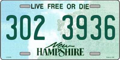 NH license plate 3023936