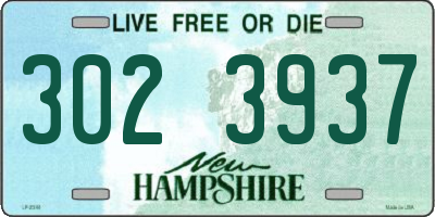 NH license plate 3023937