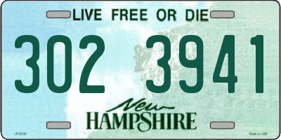 NH license plate 3023941