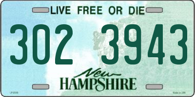 NH license plate 3023943