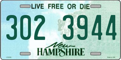 NH license plate 3023944
