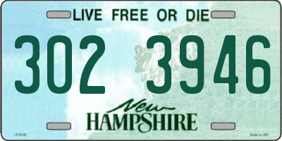 NH license plate 3023946