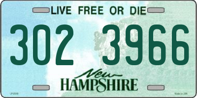 NH license plate 3023966