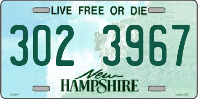 NH license plate 3023967