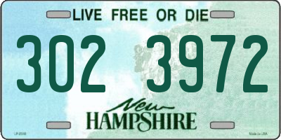 NH license plate 3023972